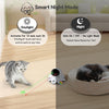 Cat Laser Toy, 2-In-1 Interactive Automatic Motion Activated Moving 8 Holes Whack a Mole Feather, USB Rechargeable Electronic Smart Sensor Kitten Toys for Indoor Exercise