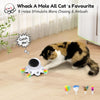 Cat Laser Toy, 2-In-1 Interactive Automatic Motion Activated Moving 8 Holes Whack a Mole Feather, USB Rechargeable Electronic Smart Sensor Kitten Toys for Indoor Exercise