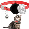 Cat Collar with Airtag Case & QR ID Tag Dual Protection Reflective Kitten Collar for Cats Gatos Apple Airtag GPS Accessories