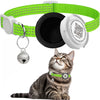 Cat Collar with Airtag Case & QR ID Tag Dual Protection Reflective Kitten Collar for Cats Gatos Apple Airtag GPS Accessories