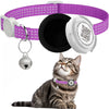 Cat Collar with Airtag Case & QR ID Tag Dual Protection Reflective Kitten Collar for Cats Gatos Apple Airtag GPS Accessories