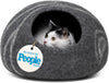 Cat Cave - Merino Wool Bed for Indoor Cats (Dark Gray, Medium)