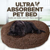 Soggy Doggy Super Snoozer round Dog Bed, Dark Chocolate, Medium 24"X24"X6"