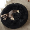 Western Home Calming Donut Cat Bed Small Dog Bed Washable,20" Black