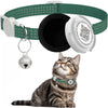 Cat Collar with Airtag Case & QR ID Tag Dual Protection Reflective Kitten Collar for Cats Gatos Apple Airtag GPS Accessories