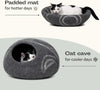 Cat Cave - Merino Wool Bed for Indoor Cats (Dark Gray, Medium)