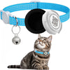 Cat Collar with Airtag Case & QR ID Tag Dual Protection Reflective Kitten Collar for Cats Gatos Apple Airtag GPS Accessories
