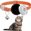 Cat Collar with Airtag Case & QR ID Tag Dual Protection Reflective Kitten Collar for Cats Gatos Apple Airtag GPS Accessories
