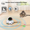 Cat Laser Toy, 2-In-1 Interactive Automatic Motion Activated Moving 8 Holes Whack a Mole Feather, USB Rechargeable Electronic Smart Sensor Kitten Toys for Indoor Exercise